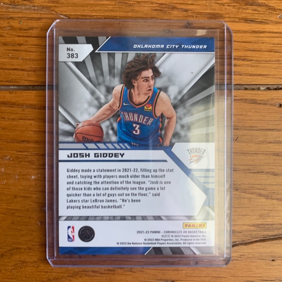 Josh giddey rookie card No.383 - Picture 2 of 2
